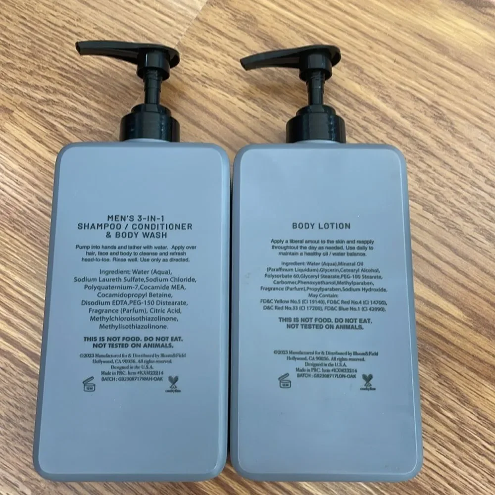 Kingston for Men Body Lotion & Shampoo 3-in-1 E 25.3 fl oz Ea 2-Pack New